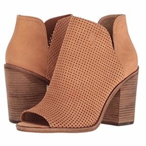 Steve Madden Tala Nubuck Open Toe Ankle Boot 7.5